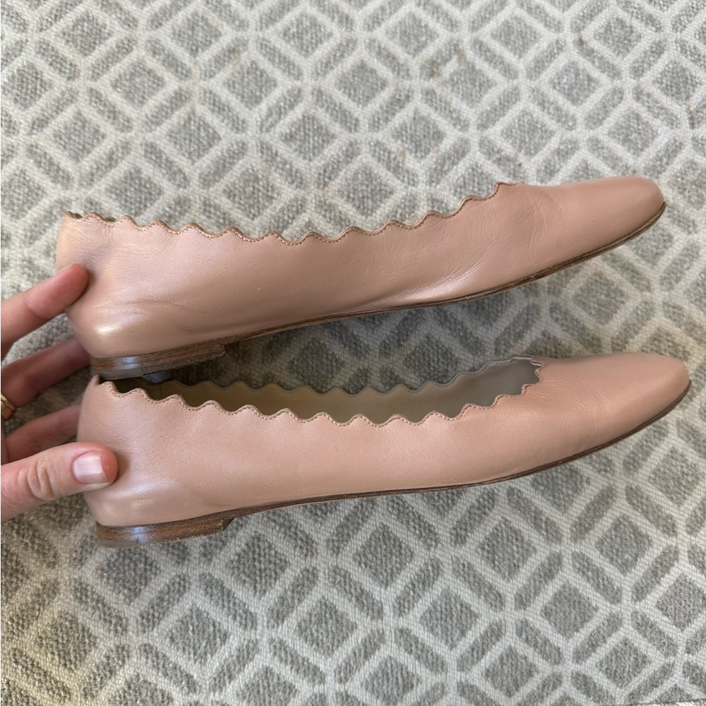 Chloé Lauren Scalloped Ballerina Flat